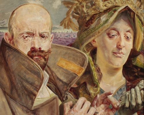 Jacek Malczewski, Pierwiosnek - Portret włąsny z żoną