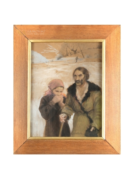 Teodor Axentowicz, Starość i młodość (Huculszczyzna), kolekcja prywatna - obraz sprzedany na XXXIII Aukcji Dzieł Sztuki KDA