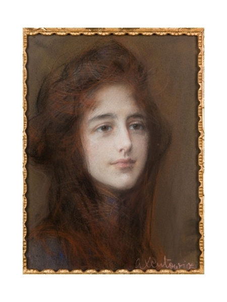 Teodor Axentowicz, Portret młodej kobiety (1899-1900), Muzeum Narodowe w Krakowie