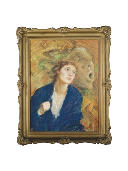 Teodor Axentowicz, Portret kobiety - tęsknota, kolekcja prywatna - obraz sprzedany na VIII Aukcji Dzieł Sztuki KDA