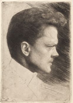 Józef Pankiewicz, Autoportret (z profilu) (1900-1901), MNK