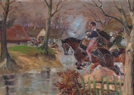 Wojciech Kossak, Ostatnie chwile ks. J&oacute;zefa Poniatowskiego - epizod z bitwy pod Lipskiem (1936)