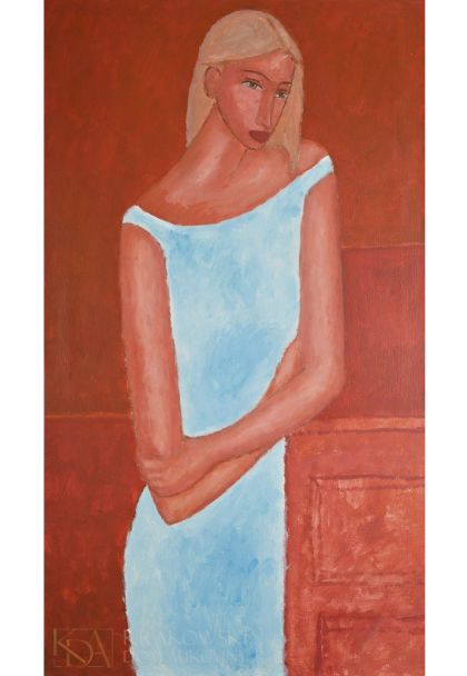 Roman Zakrzewski, Kobieta w błękitnej sukience (1990)