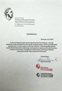 Rekomendacja Fundacji Edwarda Dwurnika dla Krakowskiego Domu Aukcyjnego