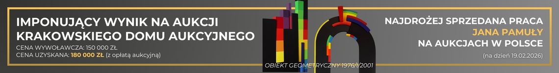 Rekord sprzedaży dzieła Jana Pamuły na rynku - aukcja Krakowskiego Domu Aukcyjnego