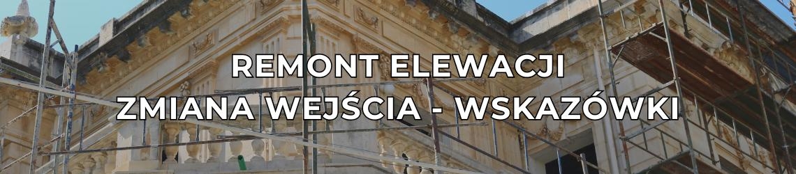 Remont elewacji - wejście od strony podwórka