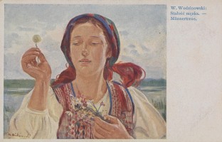 Reprodukcja obrazu W. Wodzinowskiego na pocztówce (wyd. A.F.W.) [źródło: POLONA]