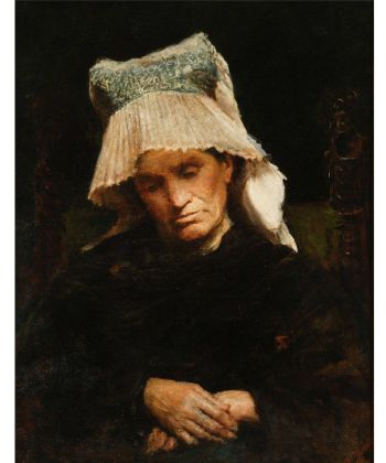 Leon Wyczółkowski, Stara kobieta w czepcu (1876)