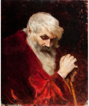 Leon Wyczółkowski, Popiersie starca z brodą (1876)